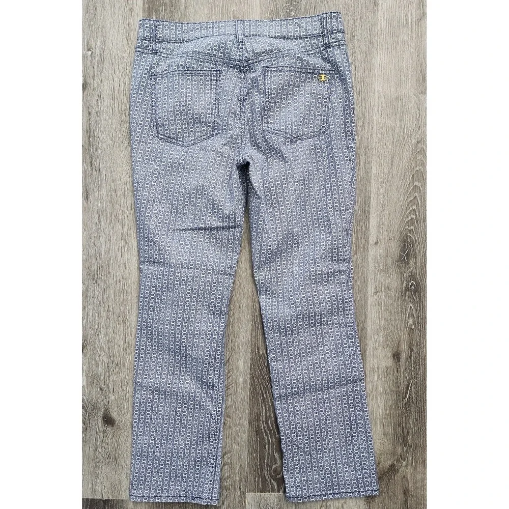 Tory Burch Gemini Link Jacquard Pants Women's Size 26 • Stretch Chaumont